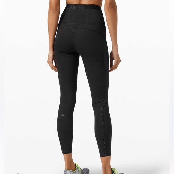 lululemon athletica Pants - Lululemon Fast and Free Super High Rise Tight 25" Elite Black Size 10